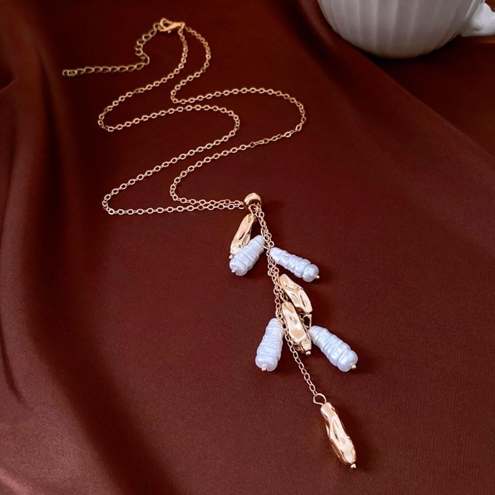 Luxury Baroque Pearls Collarbone Chain Stacked Exquisite Neck Pendant  Versatile