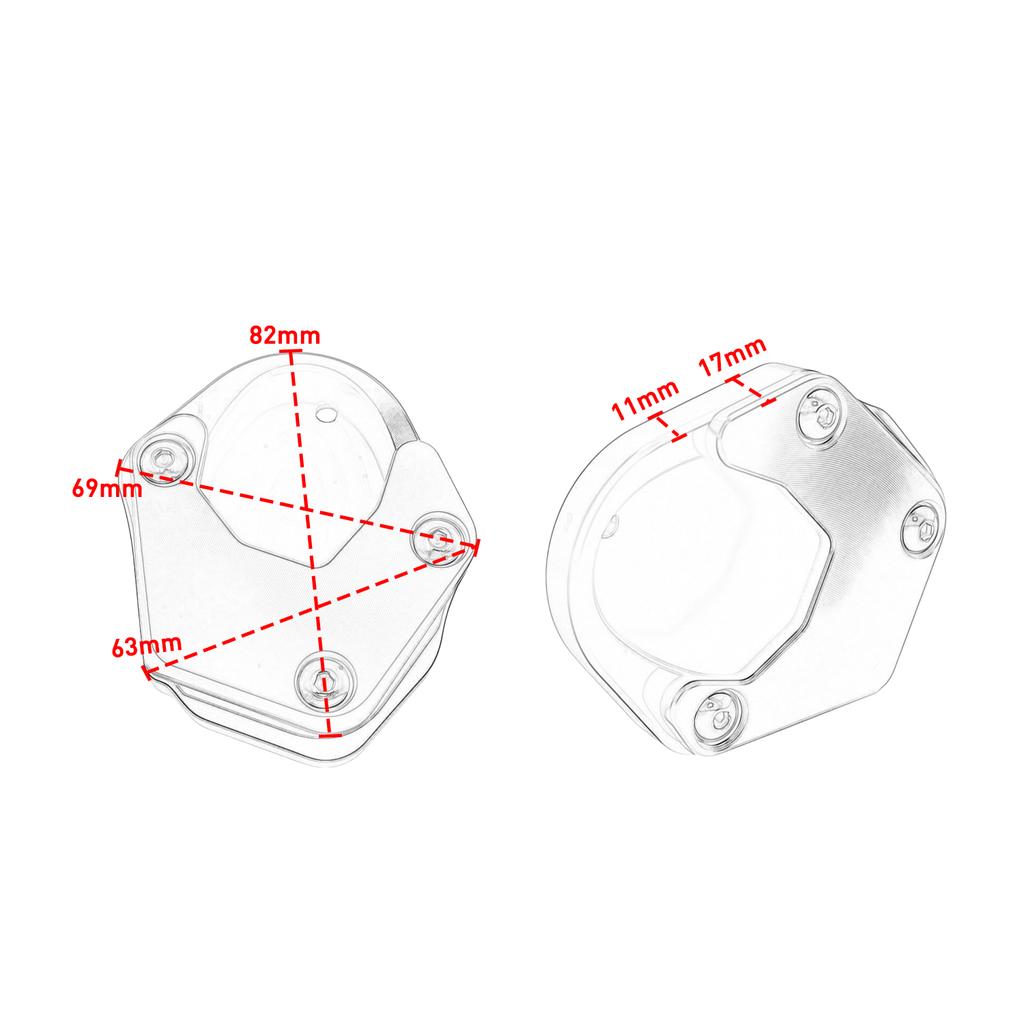 Accessories moto Kickstand Foot Enlarger Side Stand Extension For Kawasaki KLX230/S/R 2020-2023 KLX150 2010-2016 XF 2016-2018