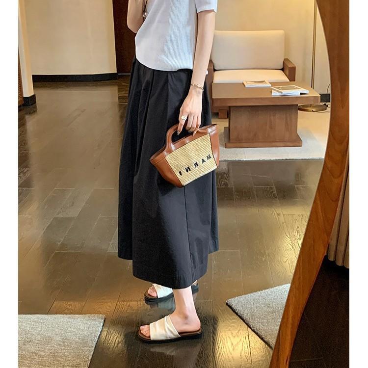 2025 spring and summer new fashion leather Bangkok slippers~ wrinkled leisure vacation beach flat bottom sandals women's slippers