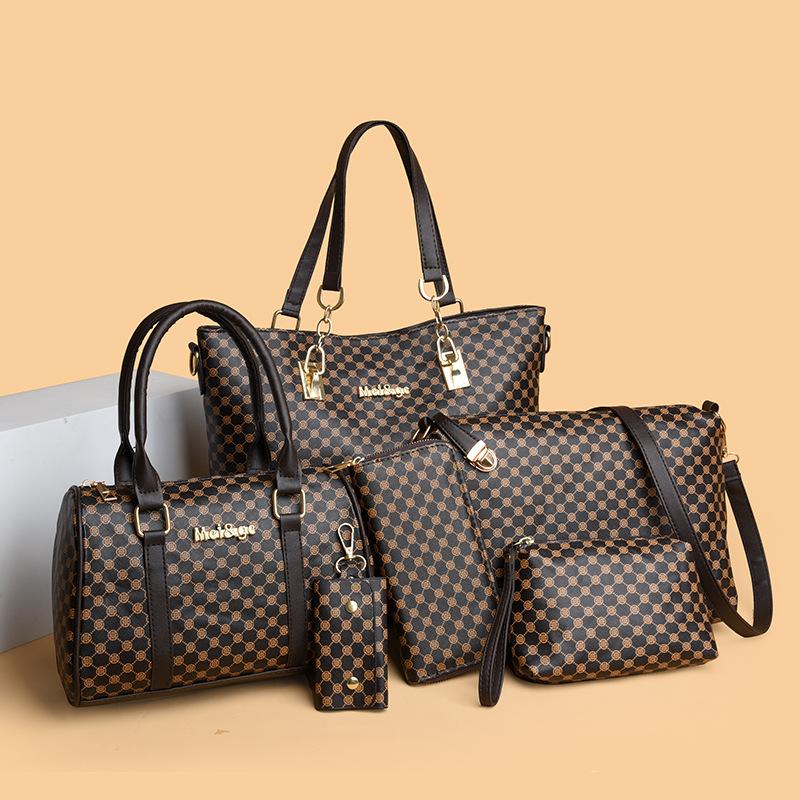 Women's bag new trendy child and mother bag six-piece fashion printing versatile shoulder messenger bag small handbag