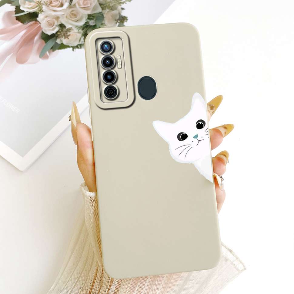 For Tecno Camon 17 CG6 CG6j Case Fashion Cute Cartoon Print Silicone Back Cover For Tecno camon 17 Bumper Phone Cases Fundas