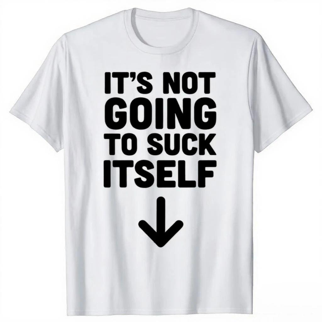 Cotton Mens Short Sleeves Highquality Comfortable Short Sleeves Parody Gay Eating Loser Printed Short Sleeves Mens Gifts