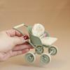 1:12 Miniature Artificial Furniture Baby Stroller Dollhouse Miniature Baby Carriage Dollhouse Furniture for  BJD OB11 Doll House