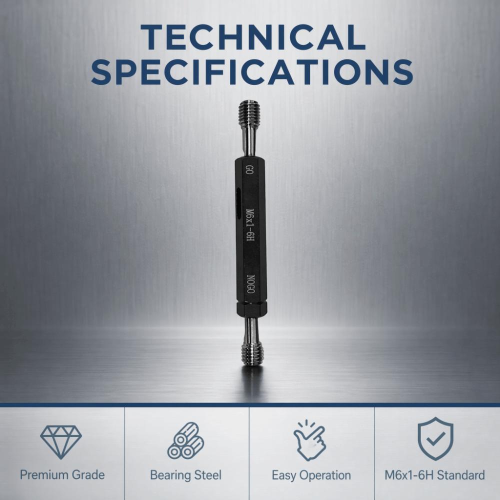 6H Tolerance Measurement Hand Tool Double Ends Double End Thread Gauge Industrial Inspection