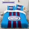Hamworthy United F.C Pattern Bedding Set Quilt Cover Pillowcase Home Decor Gift (1 * Duvet Cover + 2 * Pillowcase, Without Core)