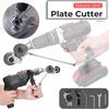 Electric Drill Plate Cutter Double Headed Metal Sheet Cutter Sharp Precise Cutting Plate Punch Electric Drill Plate Cutter for Copper