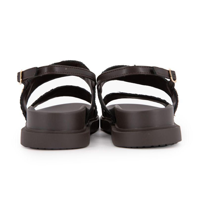 Sandales tissées à boucles dorées Femme US POLO