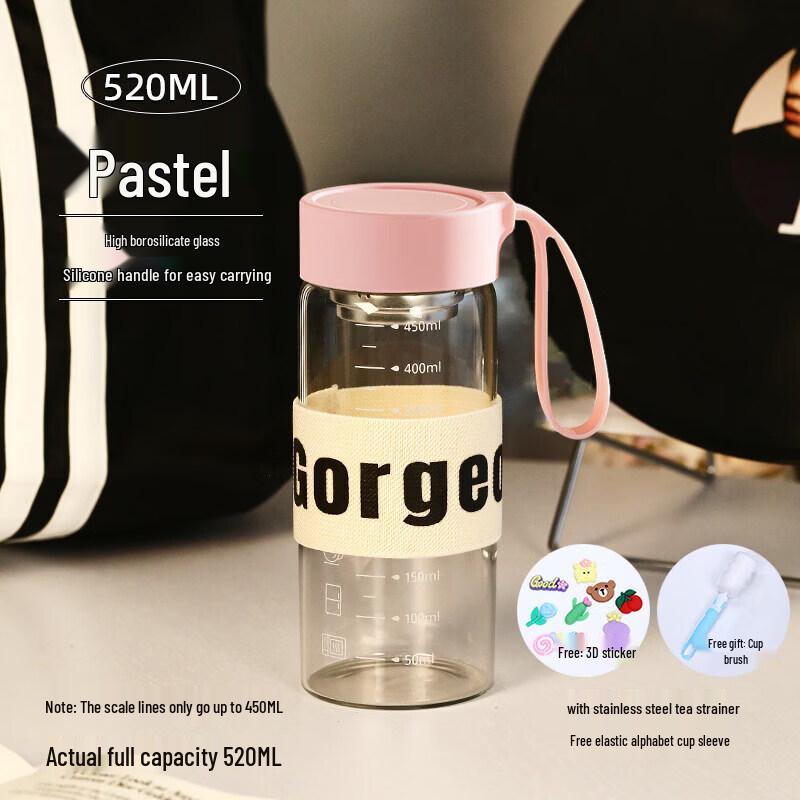 Portable Borosilicate Glass Measuring Mug