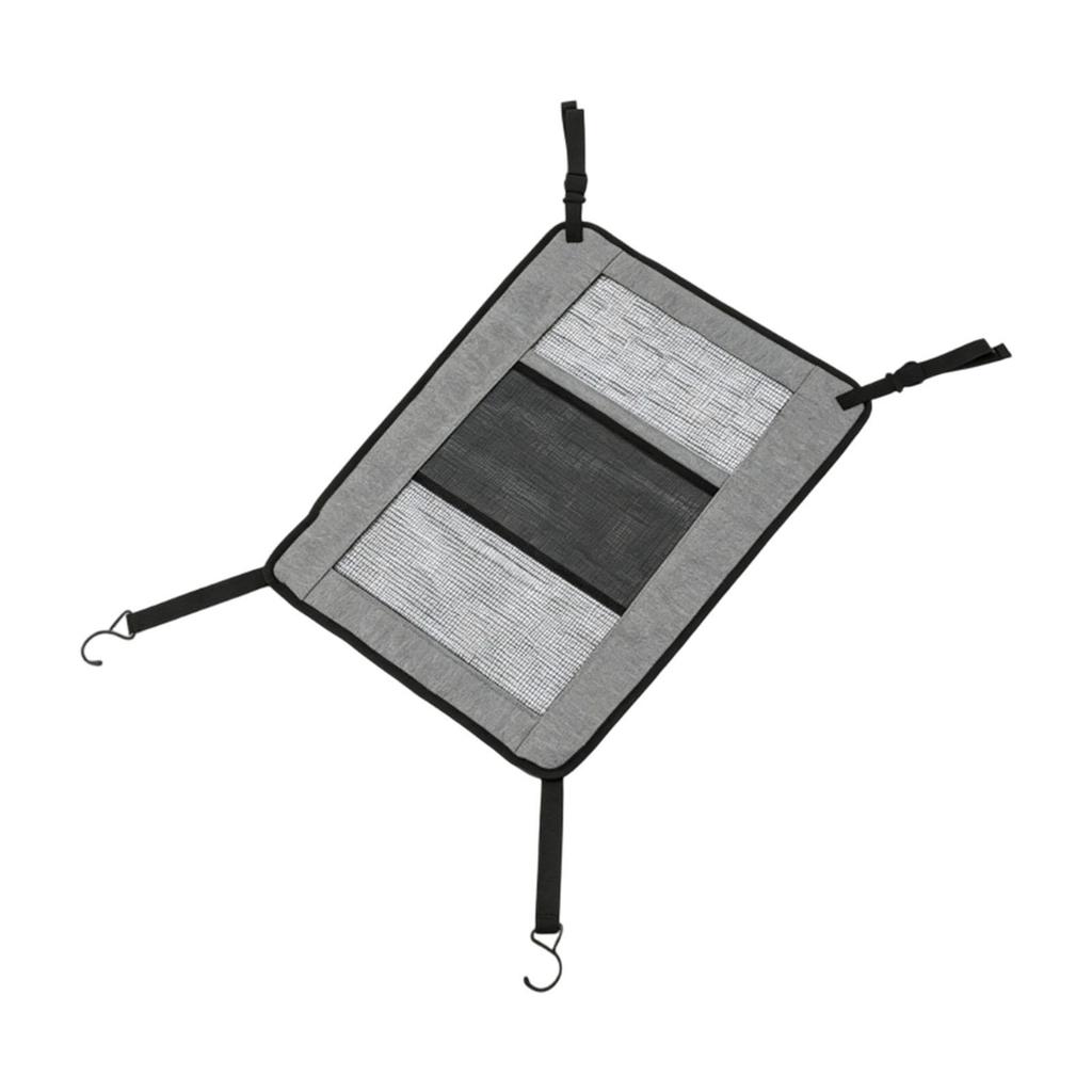 Dog Car Net Barrier 2 In 1 Design Adjustable Visible Breathable Mesh Back Seat Pet Car Divider for Travel Grey 45 X