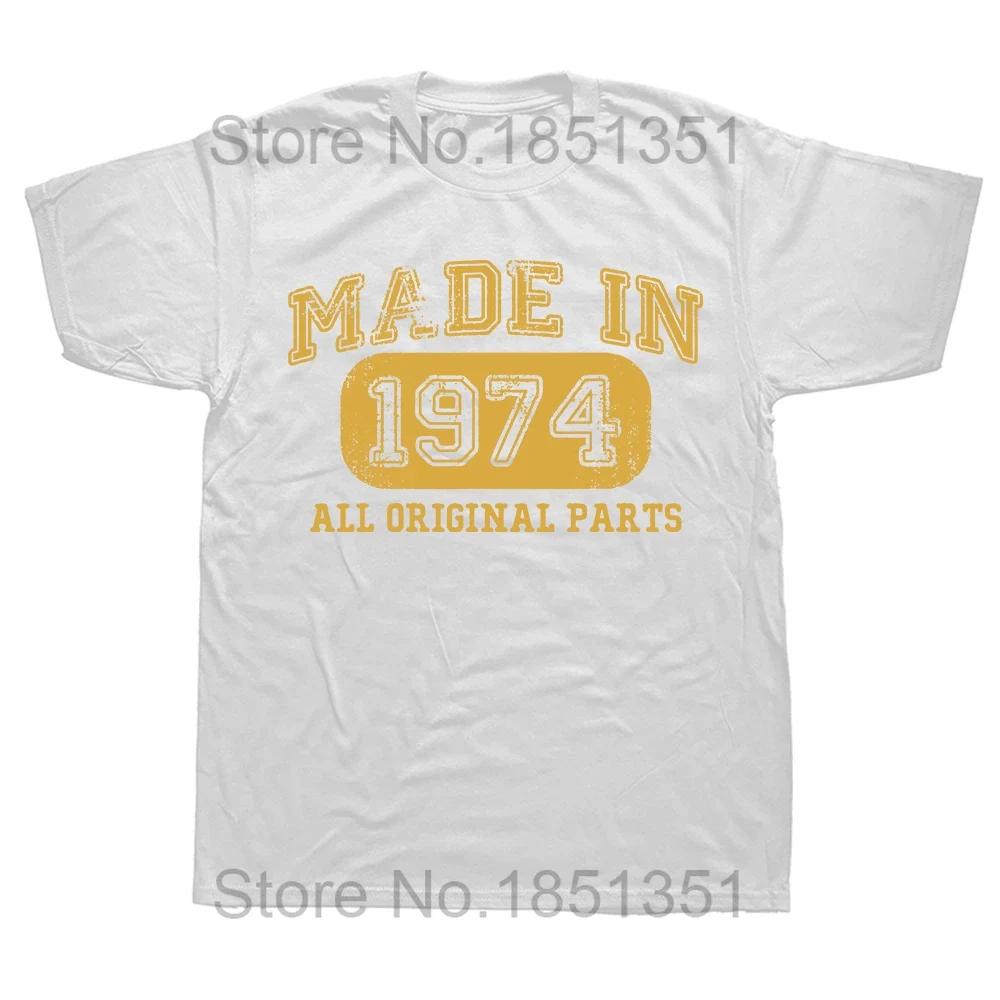 Unisex 50 år gammel Vintage 1974 50-års bursdag Unisex T-skjorte for kvinner Kone Ektemann B-Day Presents Ordtak Sitat Grafisk T-skjorte