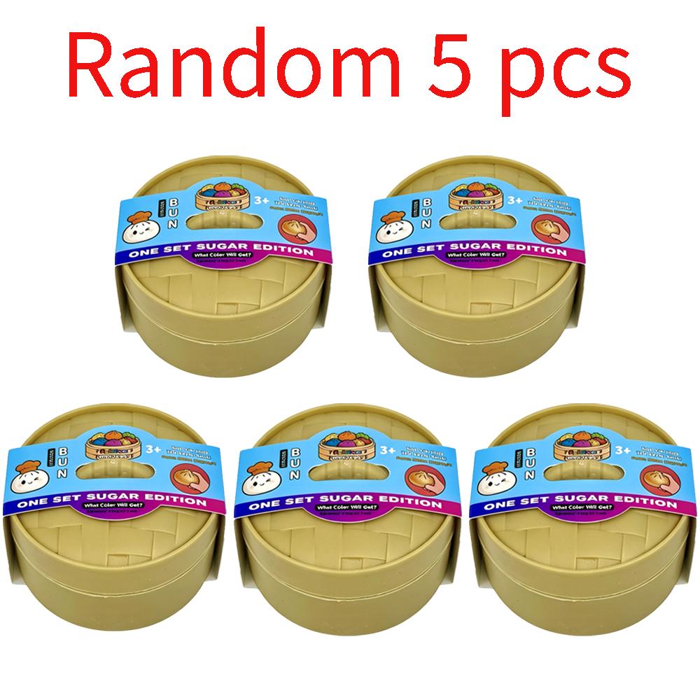 Colorful Simulated Steamed Bun Squishy 1-6pcs with Dumpling Sensory Squeeze Figure for Stress Relief Charming Look