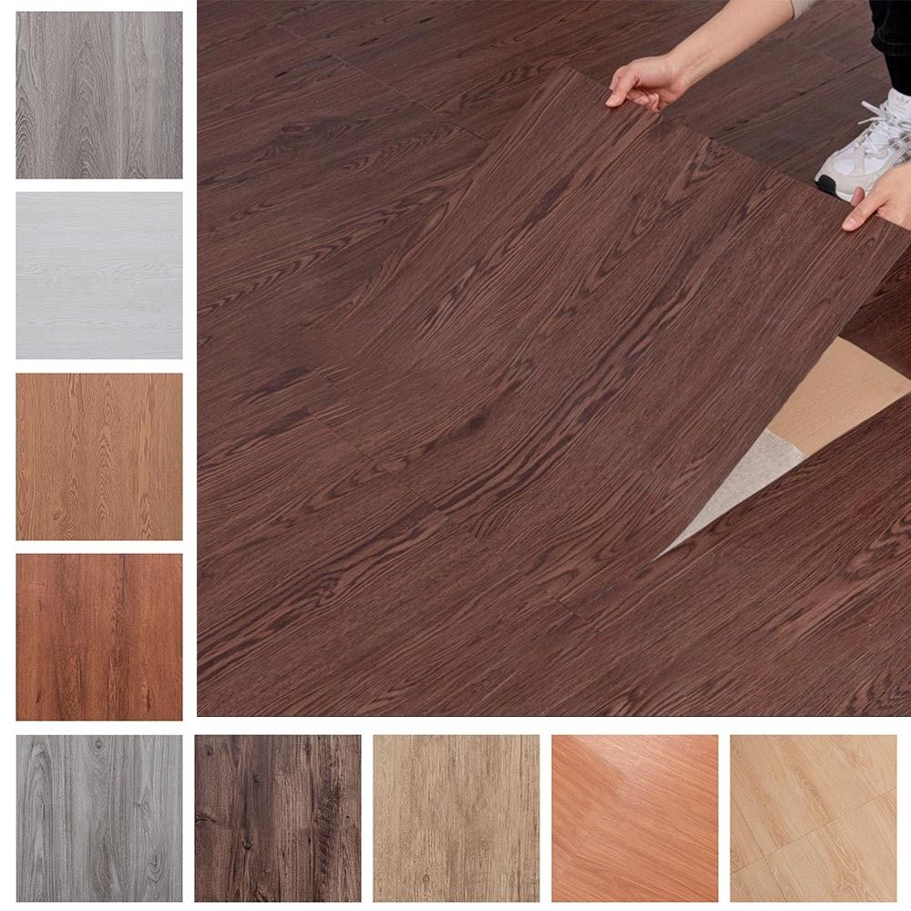 Wear-resistant Self-adhesive Wood Grain Floor Sticker Thickened Waterproof Floor Wallpaper Non-Slip PVC