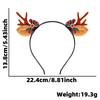 Stylish Christmas Antler Headband With Cute Bells And Colorful Bow For Celebrations Festive