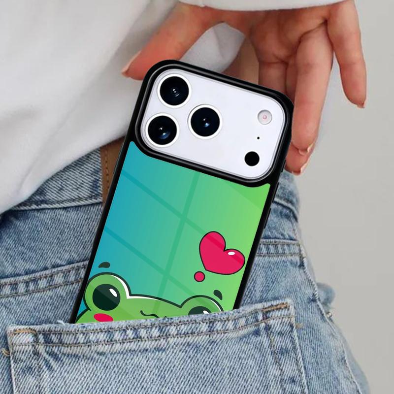 

Чехол для телефона с животным Лягушка для iPhone 16e 15 14 13 12 17 Pro Max Plus Air 17pro Чехол Coque iPhone 13 Pro Max