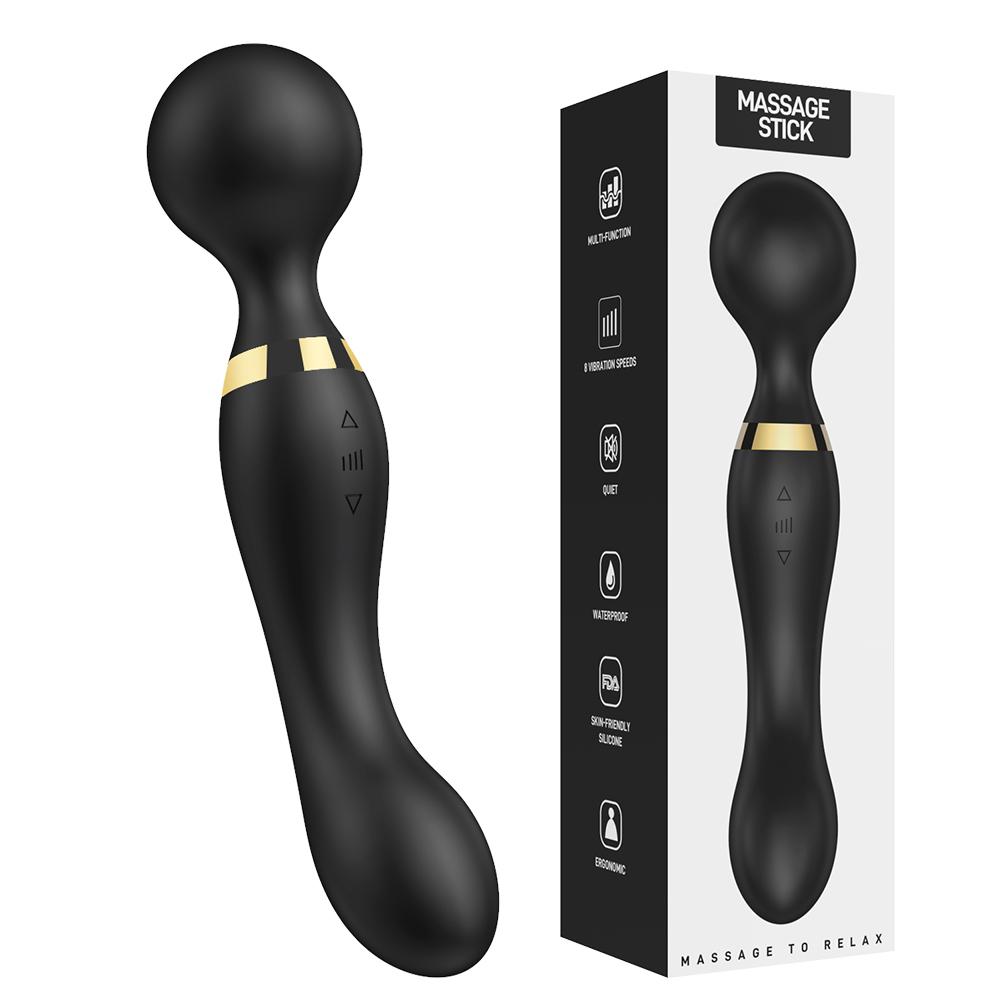 Rechargeable Magic Wand Vibrator Safe Silicone G-Spot Stimulating Clitoral Massager Female Masturbation Dildo Erotic Sex Toy 18+