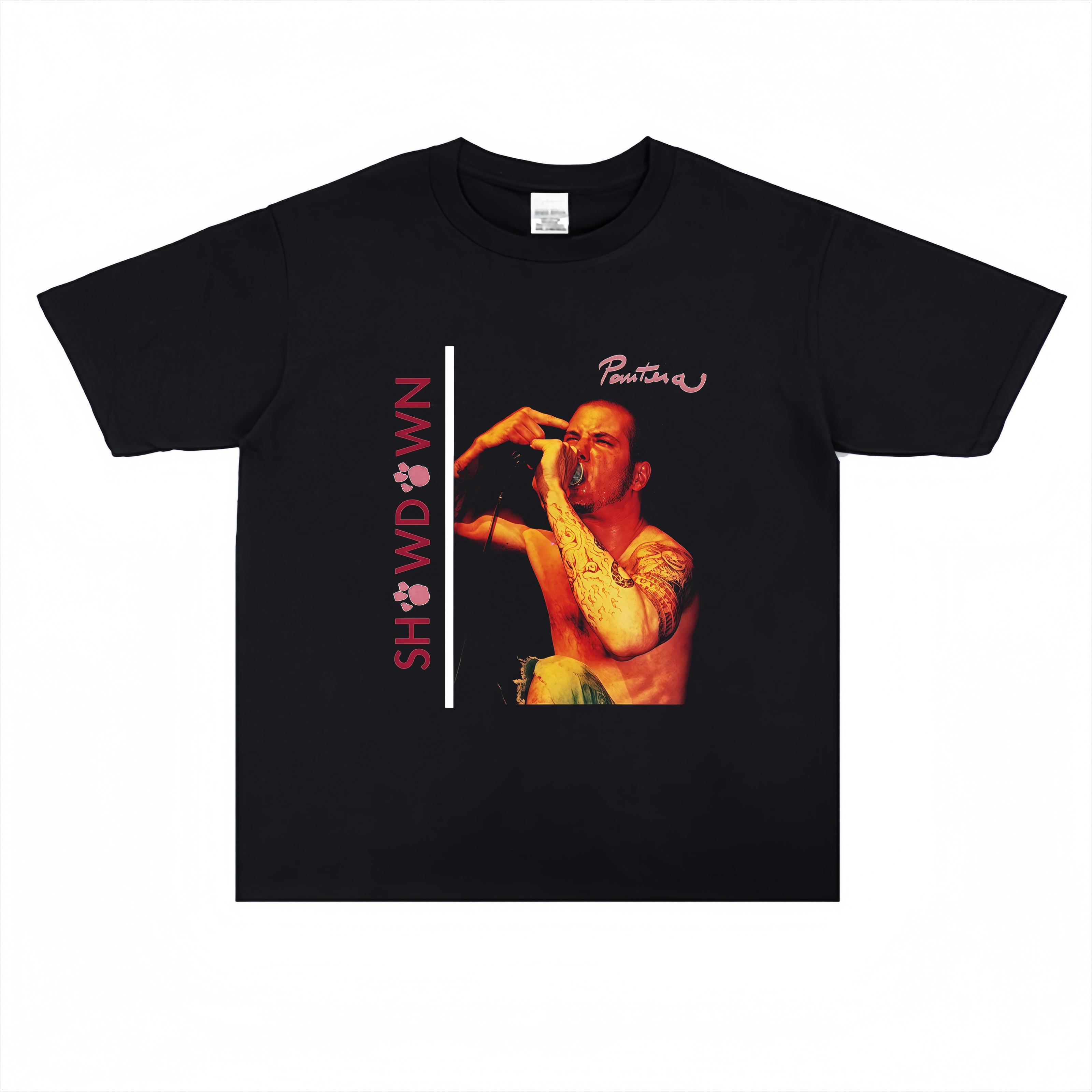 

New Product Inkjetprinted Pandora PANTERA Band Rock Heavyweight Shortsleeved Tshirt Loose Vintage American Hiphop S