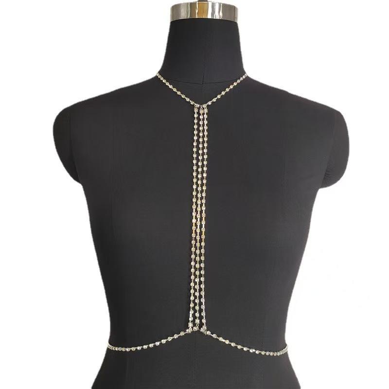 Summer Bikini Rhinestone Body Chain - Sexy Multilayer Nightclub Accessory
