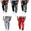 Euro-American Trendy Printed Men's Drawstring Pants - Autumn/Winter Fashion, Loose Fit, Sports Style