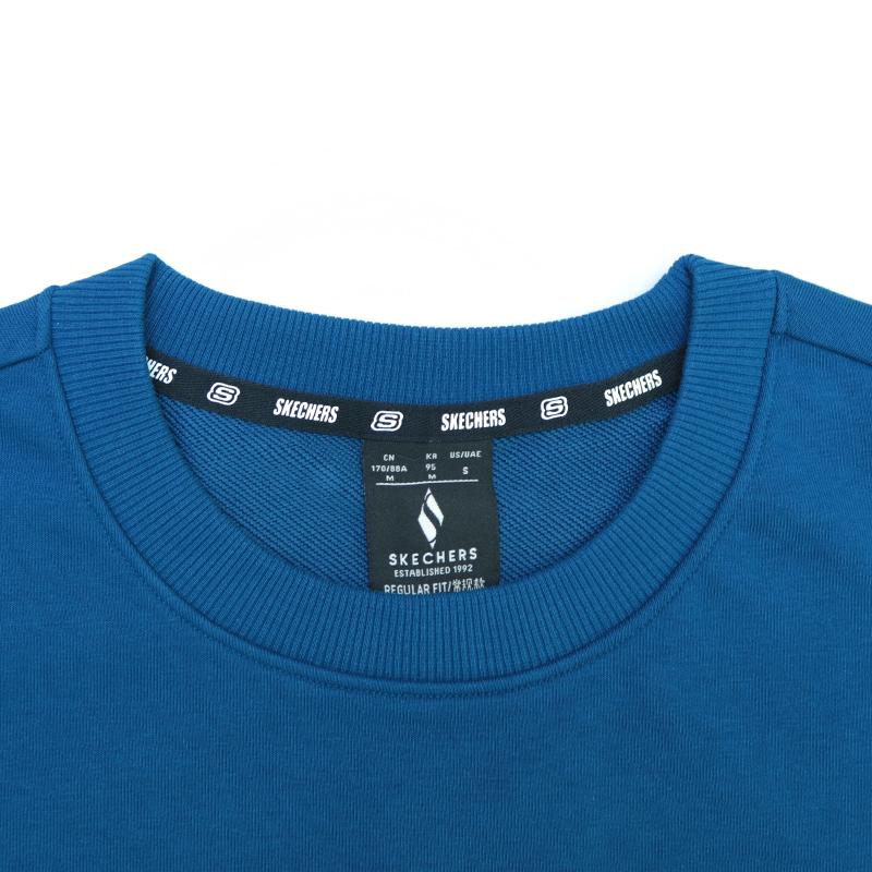 Skechers Blue Fashion Sports Comfortable Loose Long Sleeve Hoodie Unisex Hoodies RF-L223U915-00H1