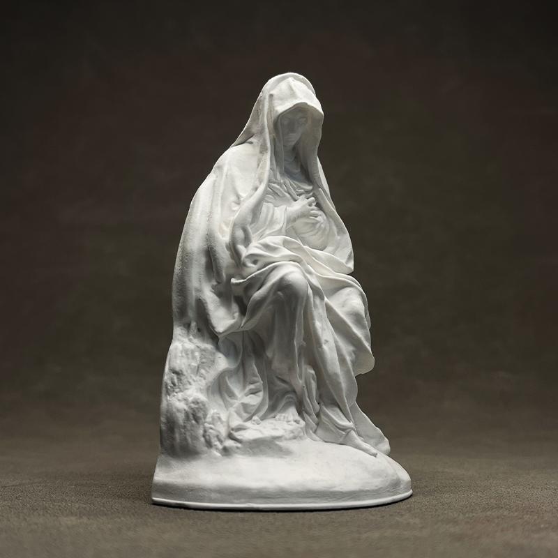 Gypsum Resin Ornament Prayer Person Catholicism Simulated Human Figure Sculpture Decorative Figurines Home Decoration