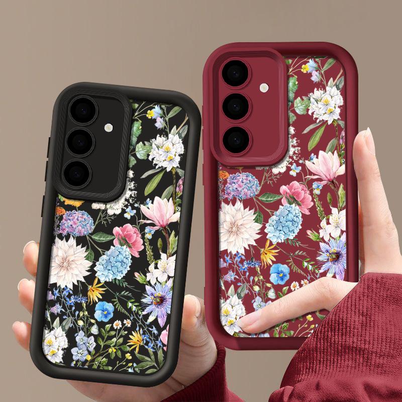 Pouzdro na telefon Wildflowers Print pro Samsung S24 S23 Ultra S22 Plus S21 S20 FE A55 A54 A53 A52 A35 A34 A15 A14 Nárazuvzdorná měkká silikonová skořepina