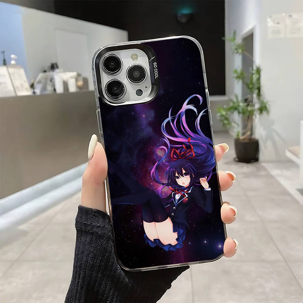 Cute Cartoon Y-Yatogami T-Tohka Phone Case For IPhone 17 16 15 14 13 12 11 Pro Max Plus Color Shockproof Back Silver Cover