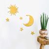 6PCS Star Moon Combination Mirror Acrylic Stereo Self Adhesive Diy Bedroom Living Room Can Be Removed Wall Stickers