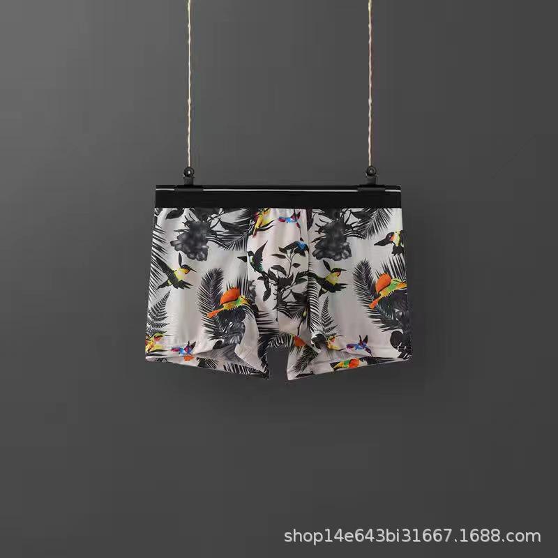 

Мужские летние трусы-боксеры Ice Silk - тонкие, дышащие, с принтом M