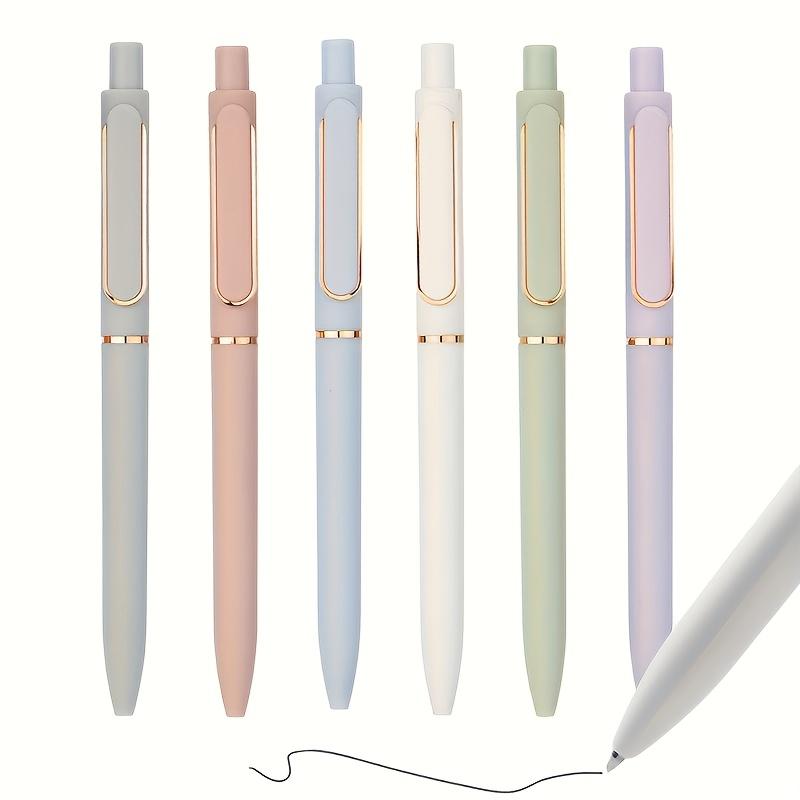 5 Stück Ästhetische Stifte Druckbleistifte Weiche Farb-Gelstifte 0,5 mm Feine Spitze Schwarze Tinte Kawaii Schreibwaren Notizbücher Büro Schulbedarf