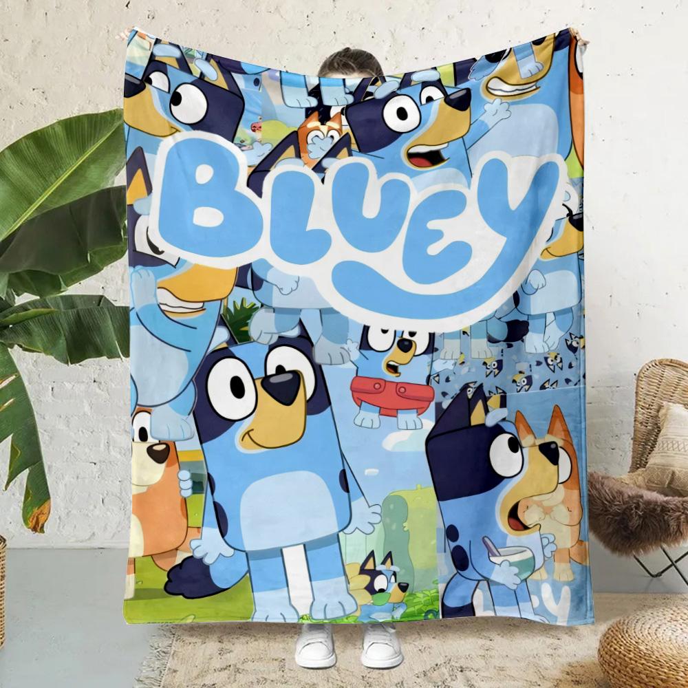 Cartoon B-Blueys Bandit-Chillis Pătură imprimată Pături pentru picnic Pătură caldă Pătură moale și confortabilă Acasă Călătorie Ziua de naștere