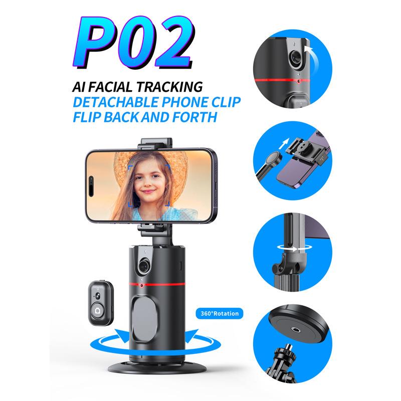 Neuer KI Gesichtserkennungs 360° Handy Gimbal P01: Live-Selfie-Artefakt mit Verwacklungsschutz und Nachverfolgungsfunktionen