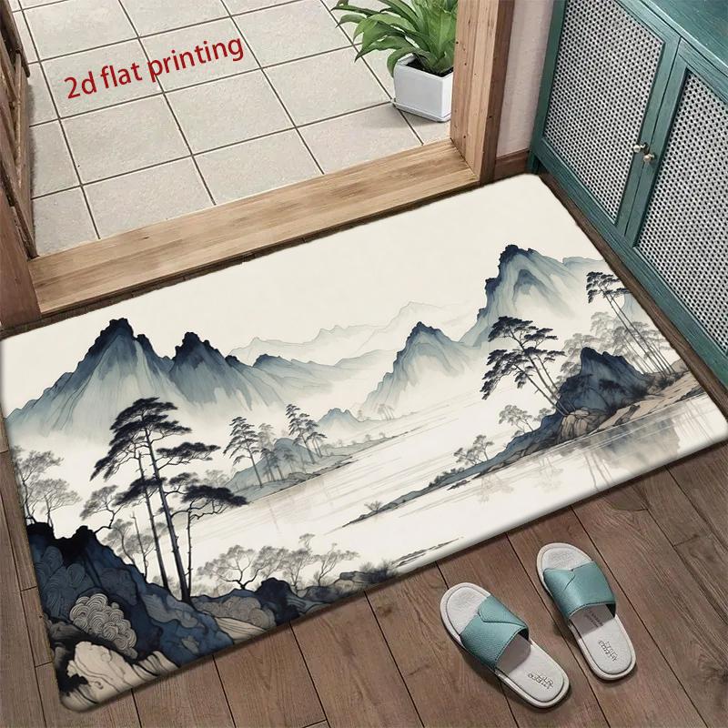 

Chinese Landscape Mats Living Room Decoration Home Sofa Non-Slip Carpet Study Bedroom Tatami Children S Soft Floor Mat 40x60cm