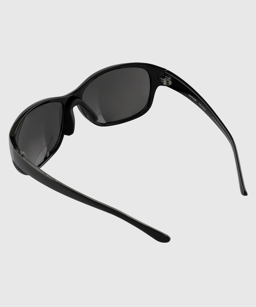 Tuditeo Vis Large Size Uv Protection Horn-Rimmed Running Sunglasses Nylon Lens C1 Glossy Black