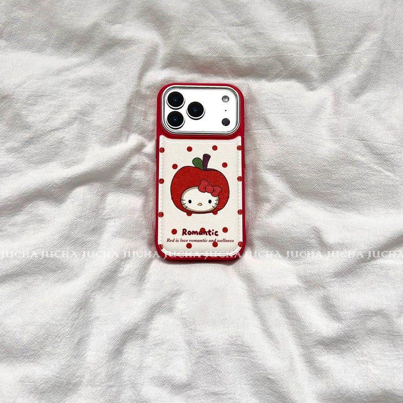 Cartoon Cute iPhone 17 Case & iPhone 16 Pro Max, Polka Dot Headscarf Kitty