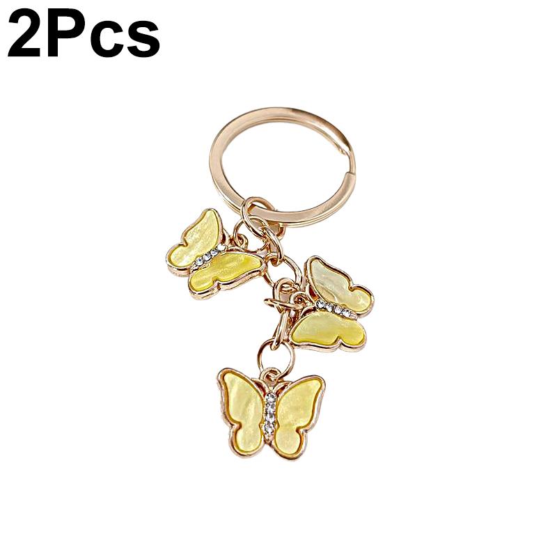 

1Pc Charms Backpacks Alloy Keychain Women S Gifts Butterfly Keychain Bags Keychains Earbud Sleeve Accessories Multi-Color 2pcs