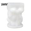 Cement Casting Form Halloween Ghost Figurine Silicone Mold, Holding Skull Gnome Ornament Easy Demoulding Mold DIY Release Reusable Candle Making Shape