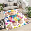 1PC Custom Name Colorful Teddy Bears Party Theme Floor Mat Ideal for Living Room, Game Rooms, Office, Bedroom,Floor Mat Playful Design