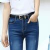 Metal PU Leather Belt Pin Buckle Trousers Belt Cool Women Waistband  Male