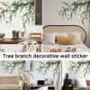 2 Stück/Set Baumäste Blätter Vögel Wandaufkleber Abnehmbare Selbstklebende Aufkleber Schlafzimmer Wohnzimmer Dekorationszubehör