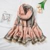 Winter imitation cashmere bag horse beige scarf sweet jacquard medium long shawl neck protector