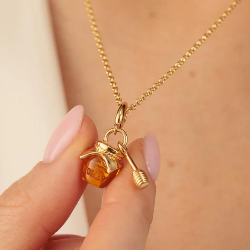 925 Sterling Silver Fashion 3D Honey Pot Charm Pendants Charms Cute Luxury Style Designer Enamel for Bracelet Necklace Custom
