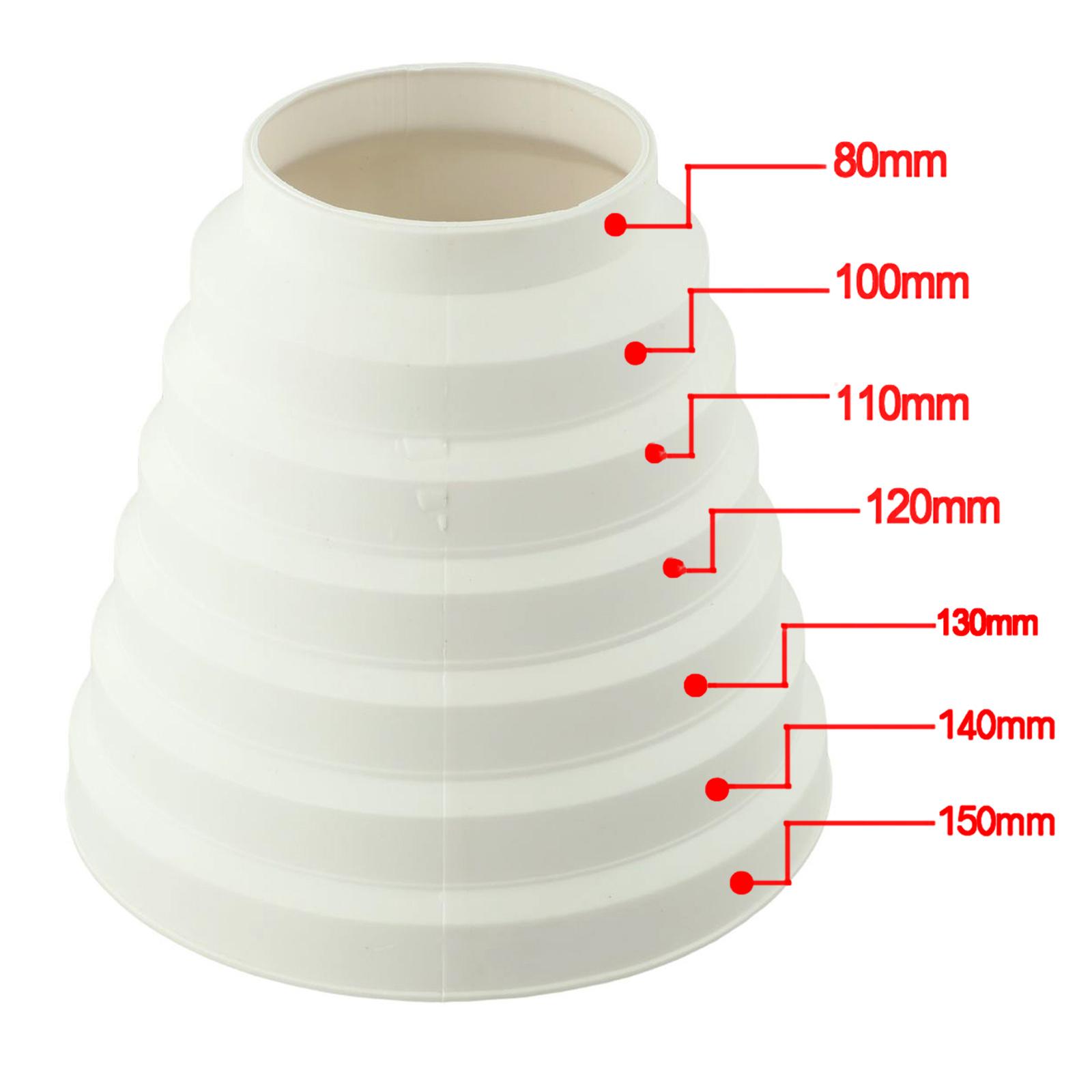 Reductor Tub Conector Tub Extractor Ventilator 80/100/110/120/130/140/150mm pentru Tub Tubulatură Ventilație Ventilator Hota Aspirantă Evacuare