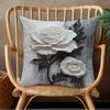 1/4pcs Floral Patterned Pillowcases with 3D Flower Design Sofa Cushion Cover Home Bedroom Room Decoration