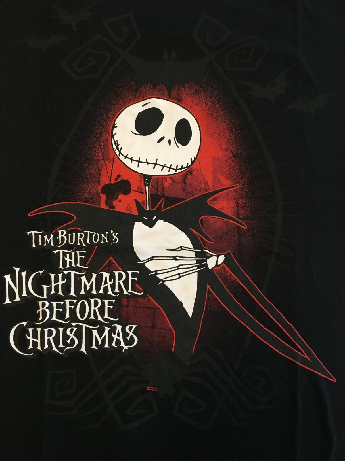 Disney Nightmare before Christmas Horror MovieAdult Unisex TShirt-NEW-Ava M L S