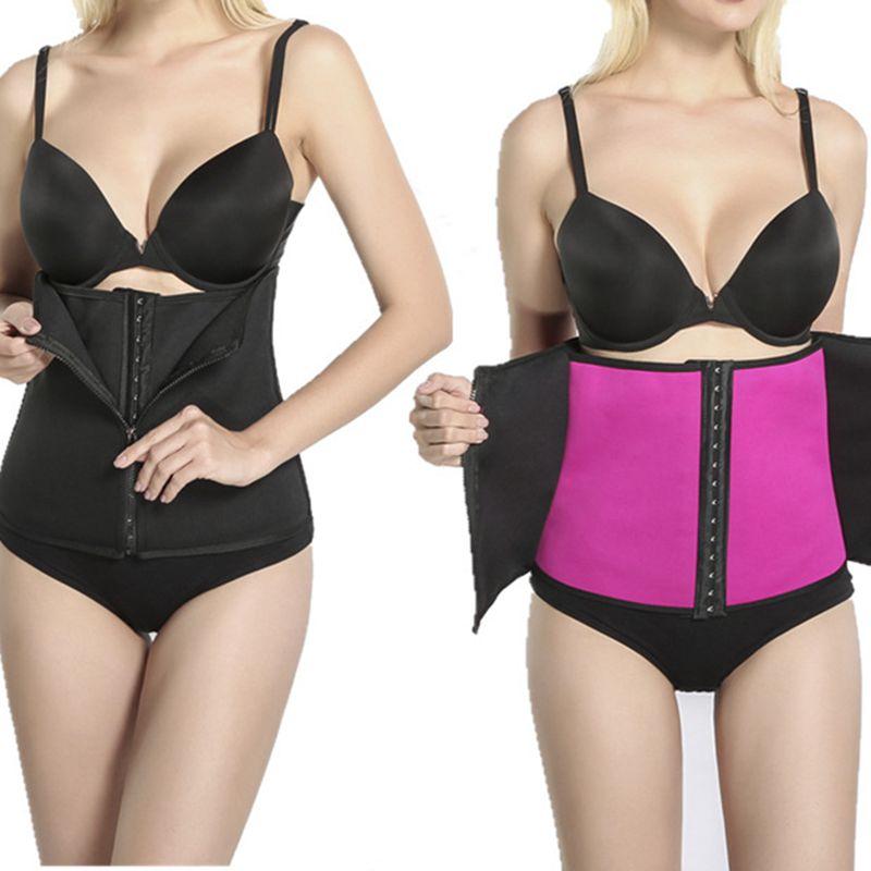Waist Trainer Corset for Women Zipper Abdomen Slimming Belt Sports Workout Waist Support Body Shaper