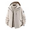 Men Women 3-in-1 Outdoor Waterproof Windproof Jacket With Detachable Down Inner Layer Hiking Camping Winter