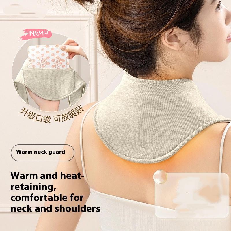Men Women All-Season Soft Comfortable Warm Scarf Neck Wrap Breathable Quick-Drying Neck Warmer with Pocket Versatile Scarf