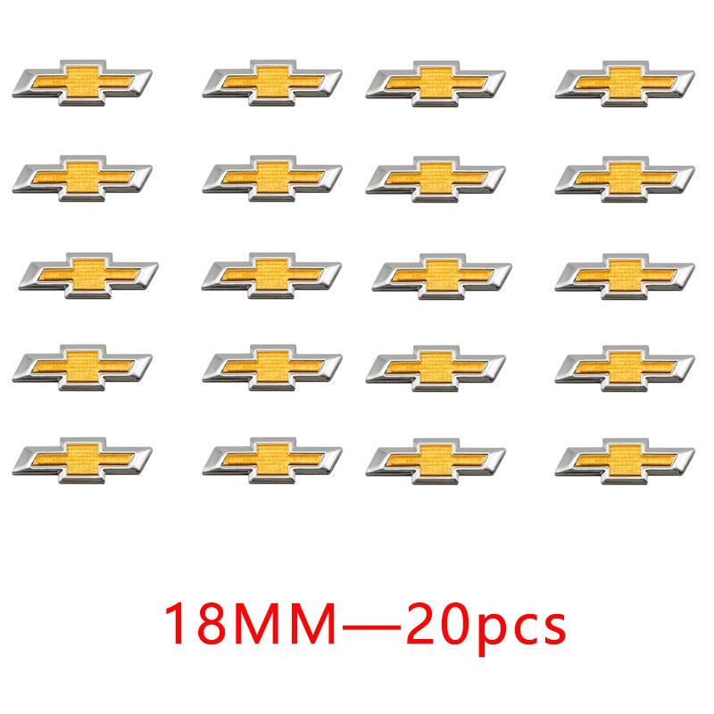 DNPQR1 18mm Aluminum Car Key Badge Emblem Replacement Car Key Stickers For Chevrolet Cruz Mai Rui Bao Cobalt Impala Onix SS EUV Trax