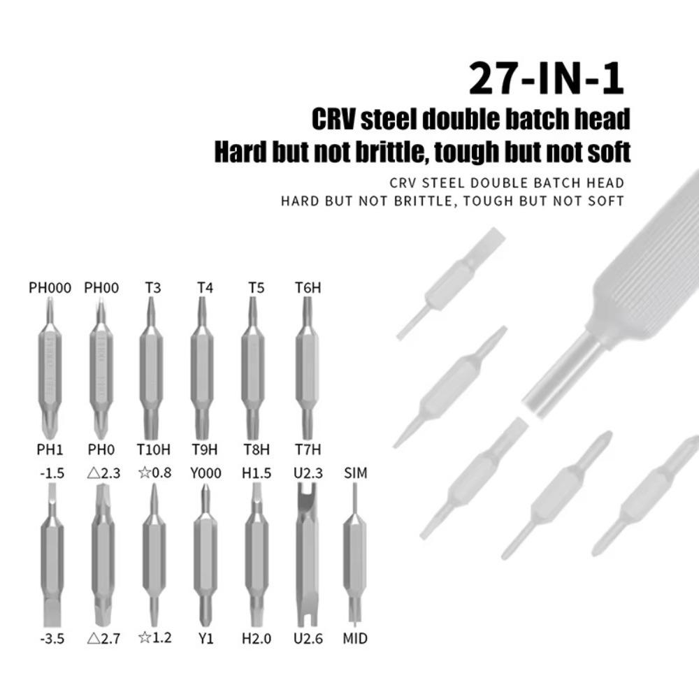 Multi-Purpose Screw Driver Bits Kit Multi Bit Small Screwdriver for Eyeglass Watch Computer