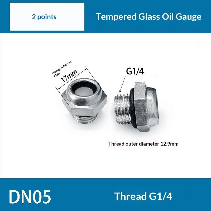 Oliepeilglas 1 ST G1/4 G3/8 G1/2 G3/4 Universele Schroefdraad Gehard Glas Olie Indicator voor Auto Motoronderdelen